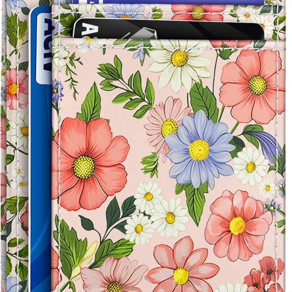 Floral Card Holder with ID Window